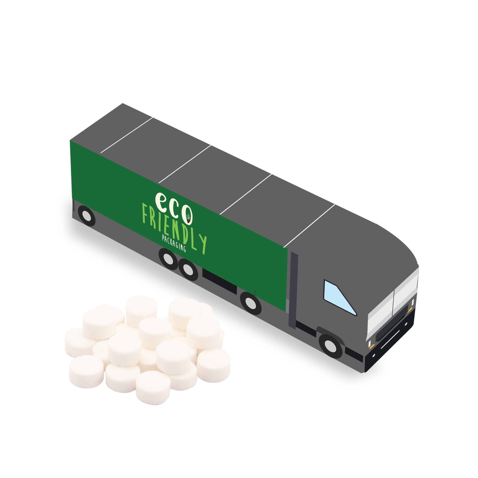 Eco Range - Eco Truck Box - Midi Mints Black and White London