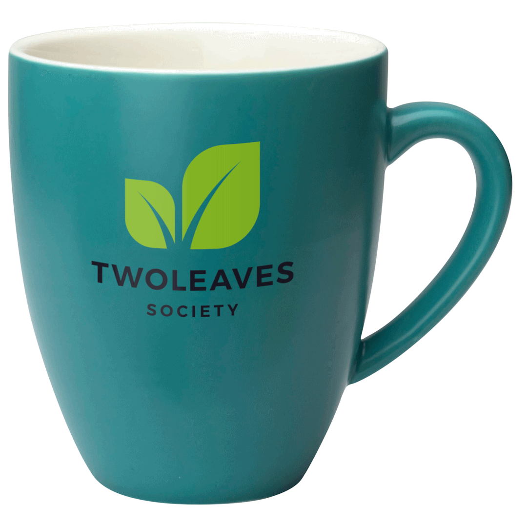 Vande Teal Blue Ceramic Mugs Black and White London