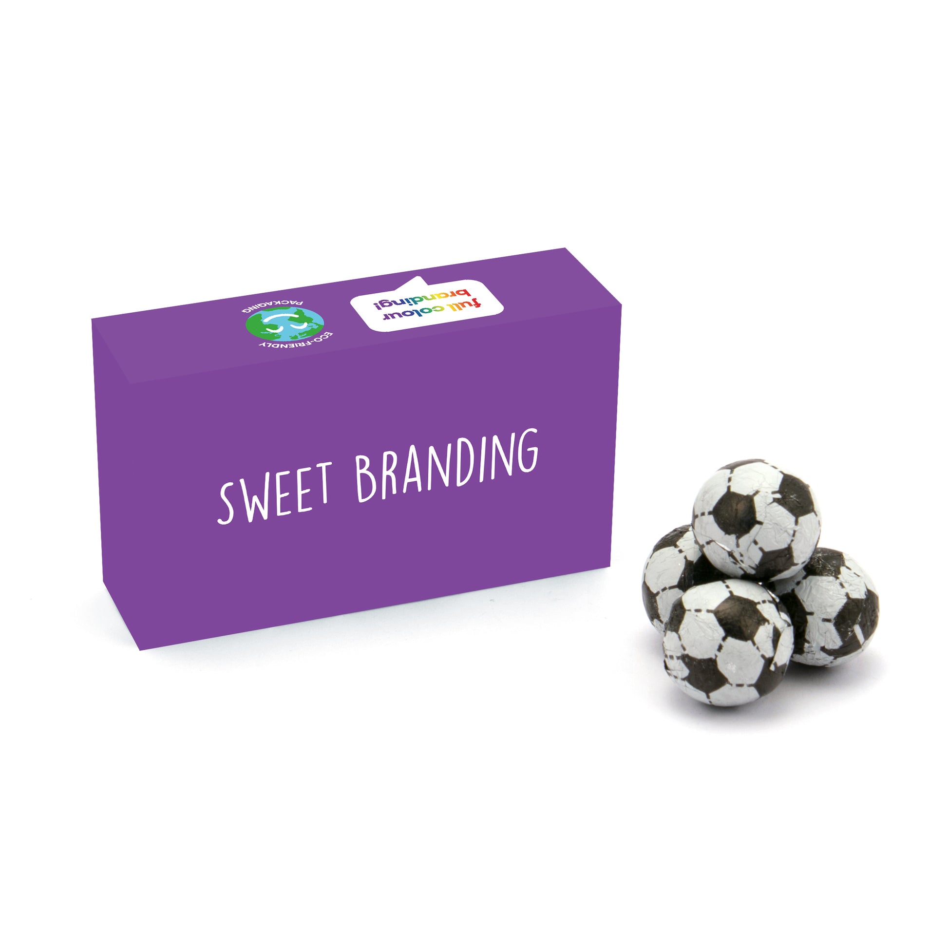 Eco Range - Eco Maxi Box - Chocolate Footballs Black and White London