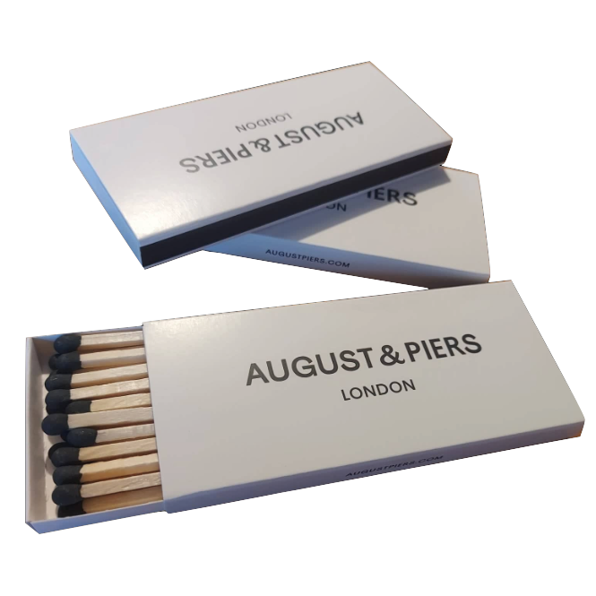 Express Custom Printed Matchboxes Matches Black and White London