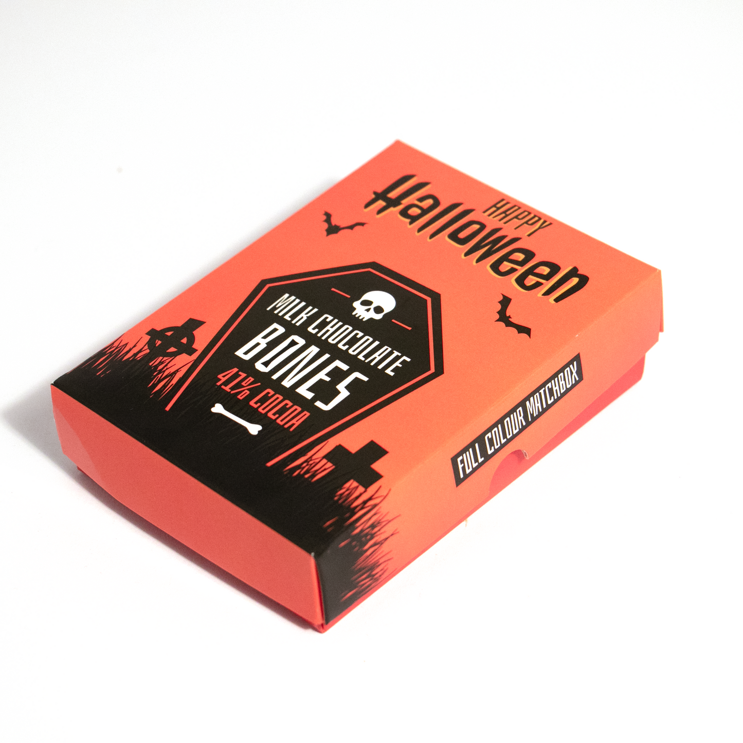 Halloween - Large Eco Matchbox - Milk Chocolate Bones Black and White London