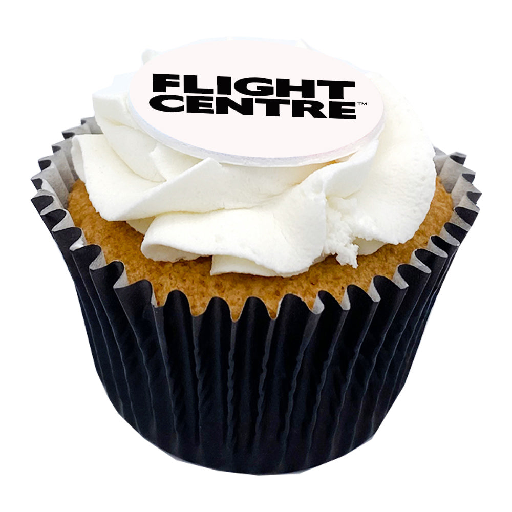Frosted Cupcakes with Printed Iced Topper  Black and White London