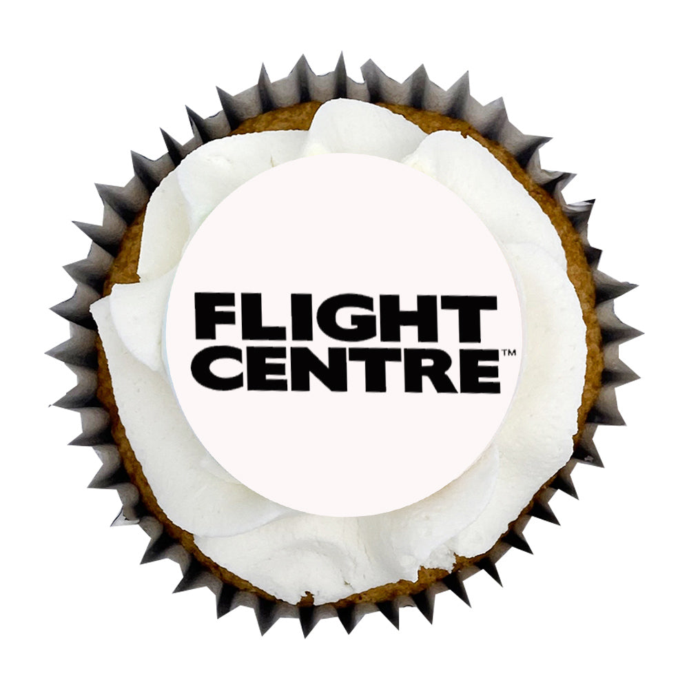 Frosted Cupcakes with Printed Iced Topper  Black and White London