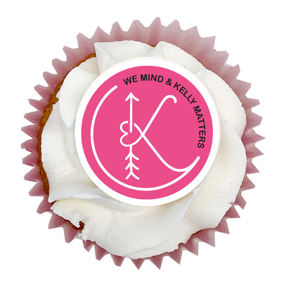 Frosted Cupcakes with Printed Iced Topper  Black and White London