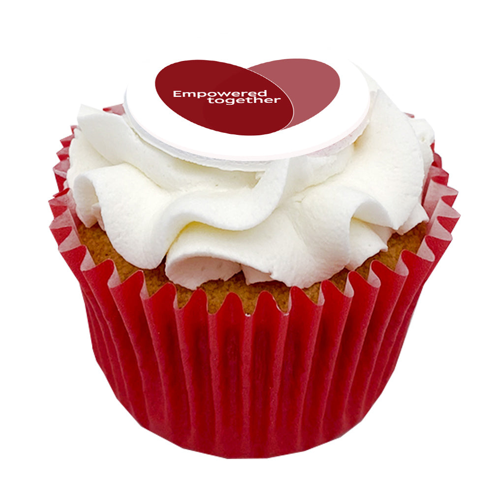 Frosted Cupcakes with Printed Iced Topper  Black and White London