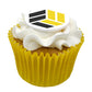 Frosted Cupcakes with Printed Iced Topper  Black and White London