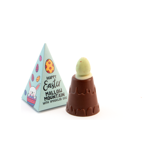 Easter  Eco Pyramid Box with Mallow Mountain with Speckled Egg  Black and White London