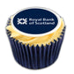 Frosted Cupcakes with Large Printed Iced Topper  Black and White London