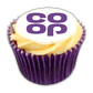 Frosted Cupcakes with Large Printed Iced Topper  Black and White London