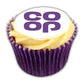 Frosted Cupcakes with Large Printed Iced Topper  Black and White London