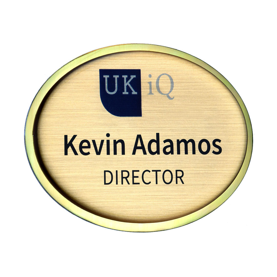 Excel Personalised Name Badges (domed)  Black and White London