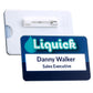 Gloss Finish Reusable Name Window Badges  Black and White London