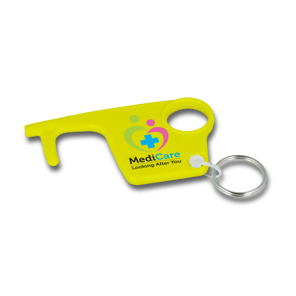 Recycled Hygiene Hook Keyring  Black and White London