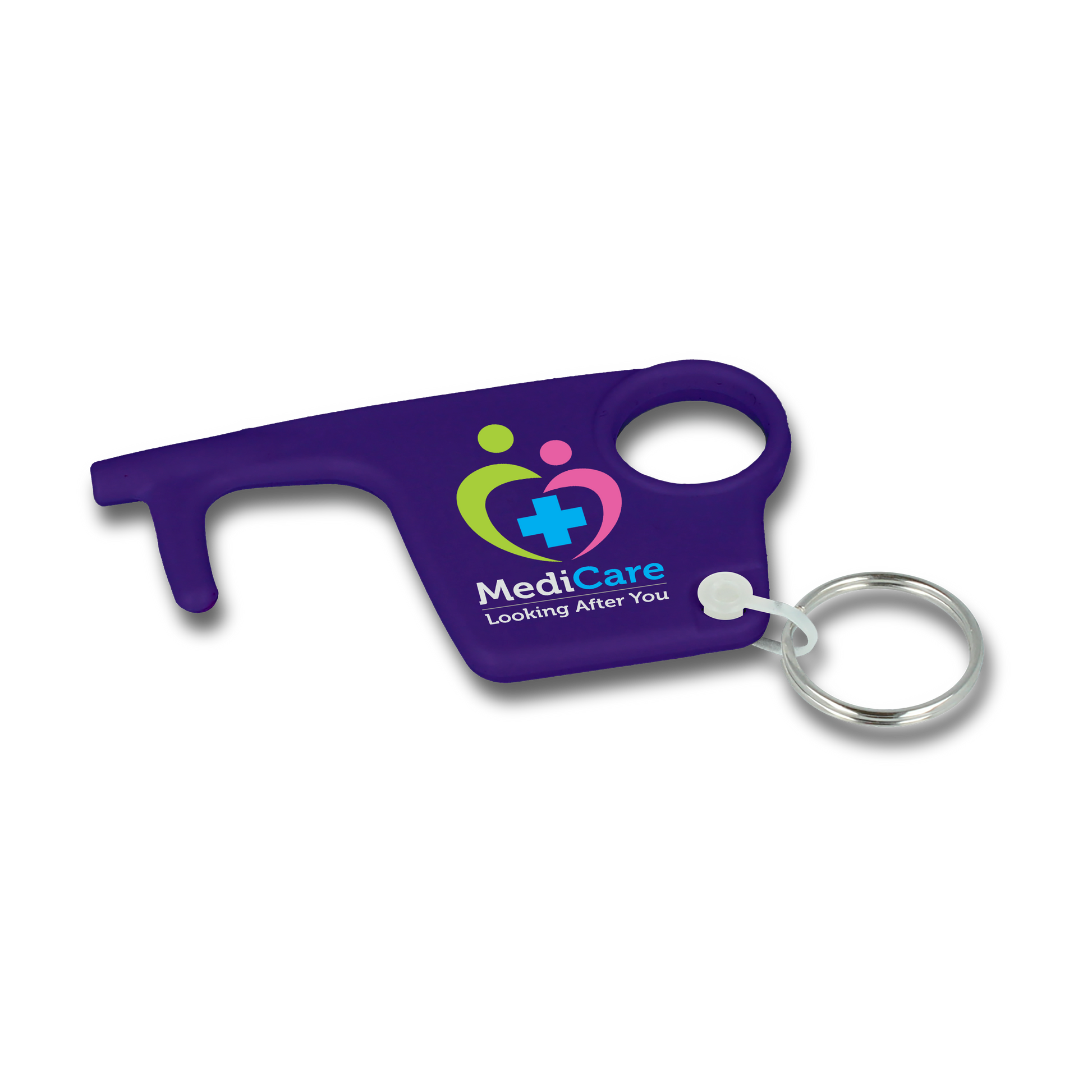 Recycled Hygiene Hook Keyring  Black and White London