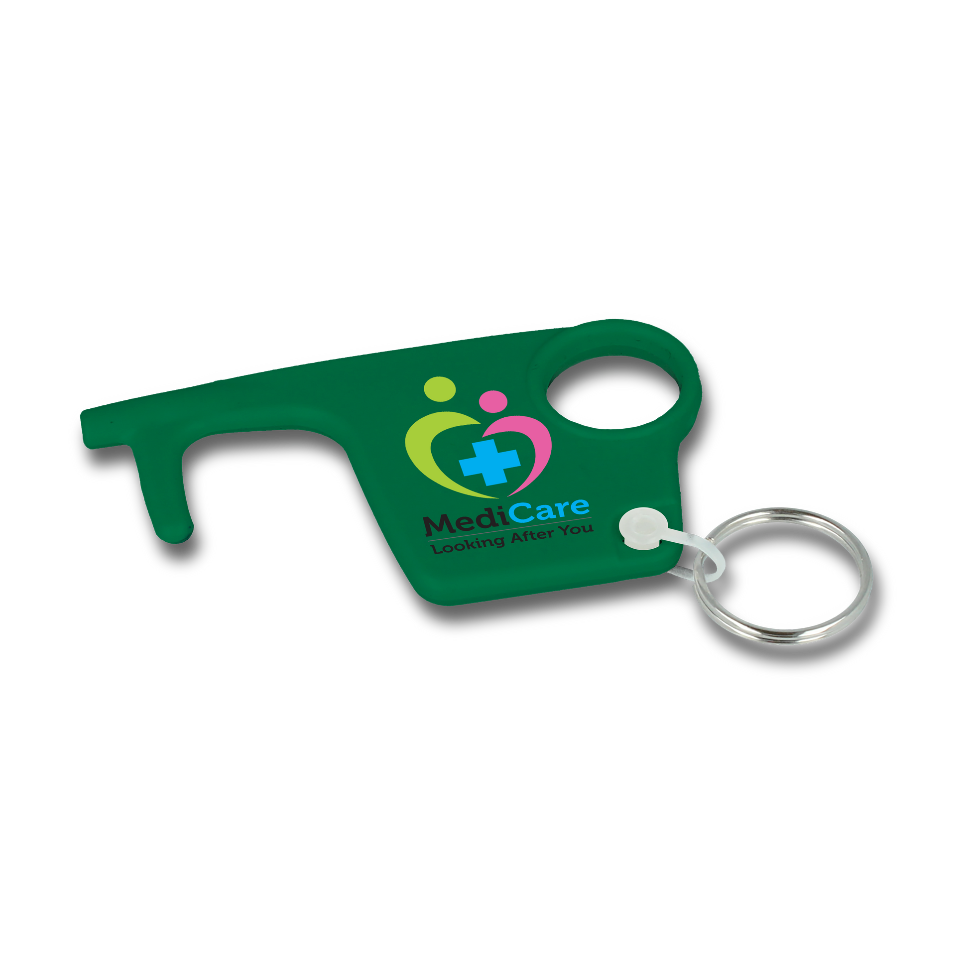 Recycled Hygiene Hook Keyring  Black and White London