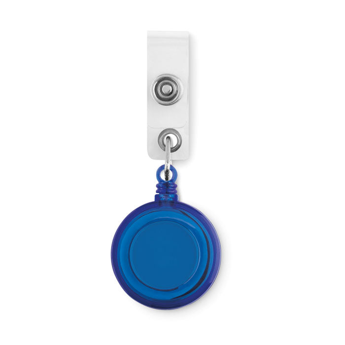 Retractable Badge/Pass Holder in Blue  Black and White London
