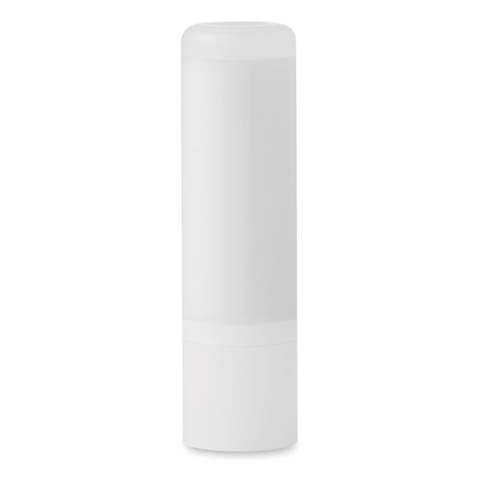 Promotional Printed Lip Balm in Transparent White  Black and White London