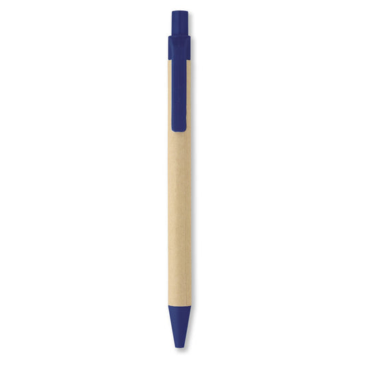 Paper & Biodegradable Corn Pen in Natural/Blue  Black and White London