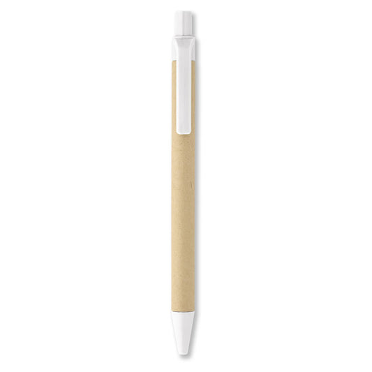 Paper & Biodegradable Corn Pen in Natural/White  Black and White London