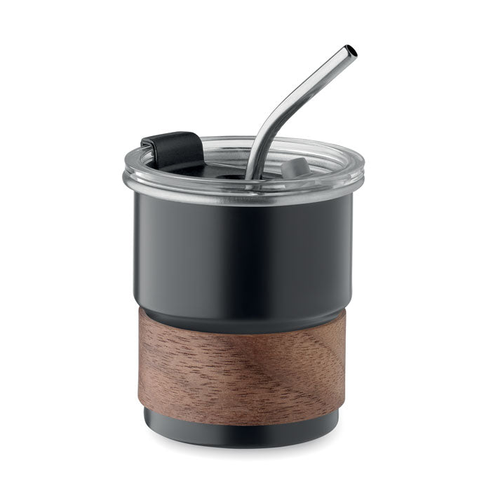Recycled Stainless Steel Single Wall Tumbler 260ml Black and White London®