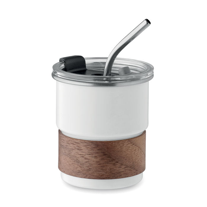 Recycled Stainless Steel Single Wall Tumbler 260ml Black and White London®