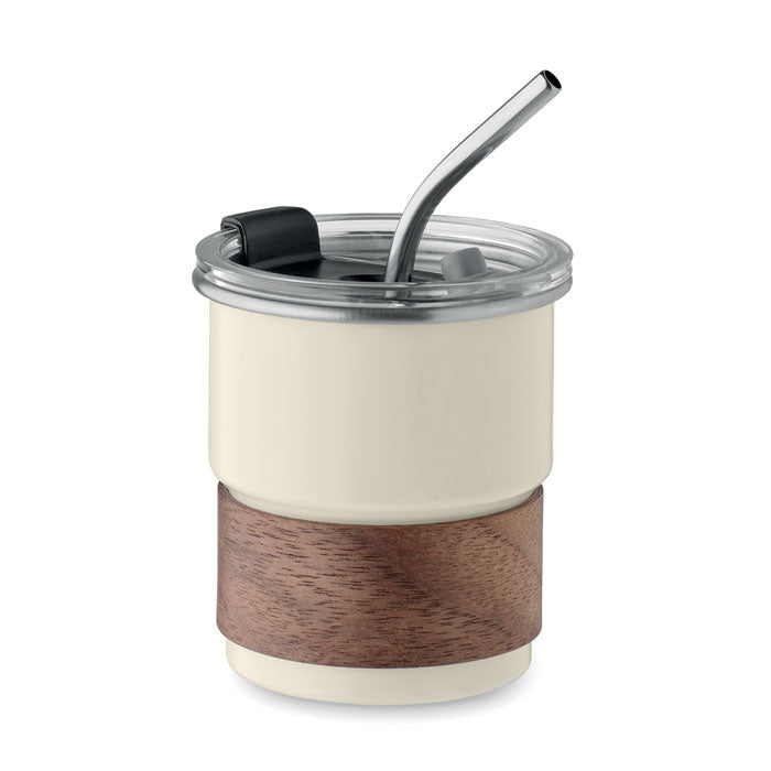 Recycled Stainless Steel Single Wall Tumbler 260ml Black and White London®