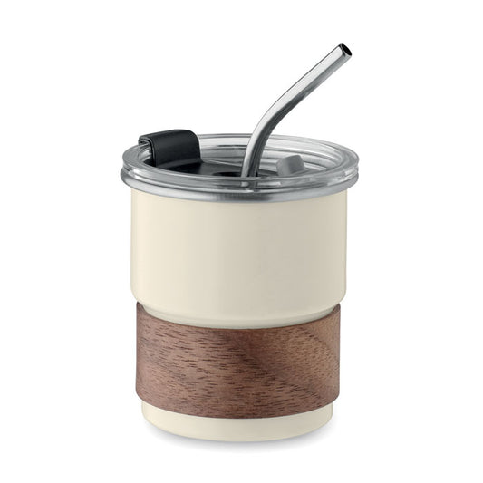 Recycled Stainless Steel Single Wall Tumbler 260ml Black and White London®