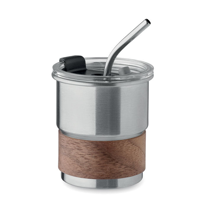 Recycled Stainless Steel Single Wall Tumbler 260ml Black and White London®