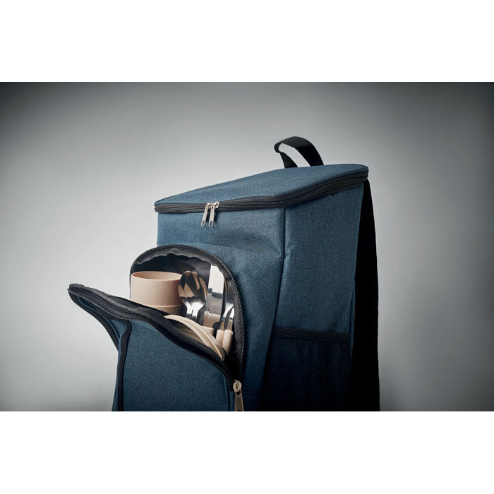Outdoor Cooler Bag 600D RPET  Black and White London