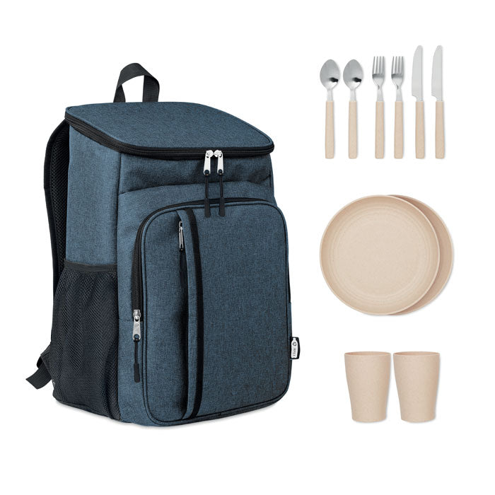 Outdoor Cooler Bag 600D RPET  Black and White London