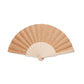 Printed Wooden Manual Spanish Hand Fan With Cork Fabric  Black and White London