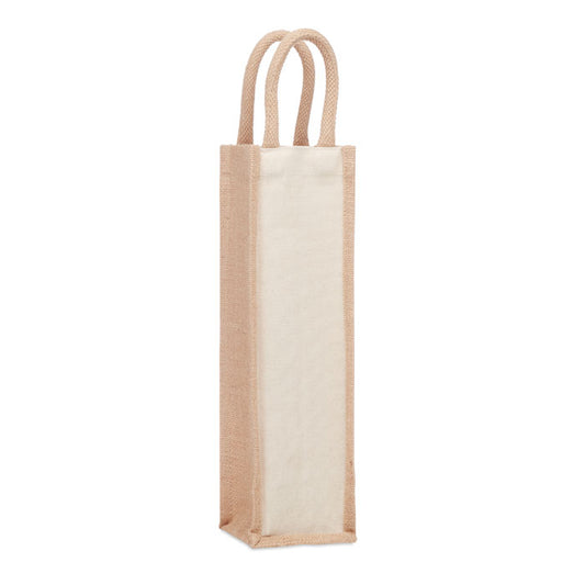 Canvas & Jute Wine Bottle Gift Bag Cotton & Jute Bags Black and White London