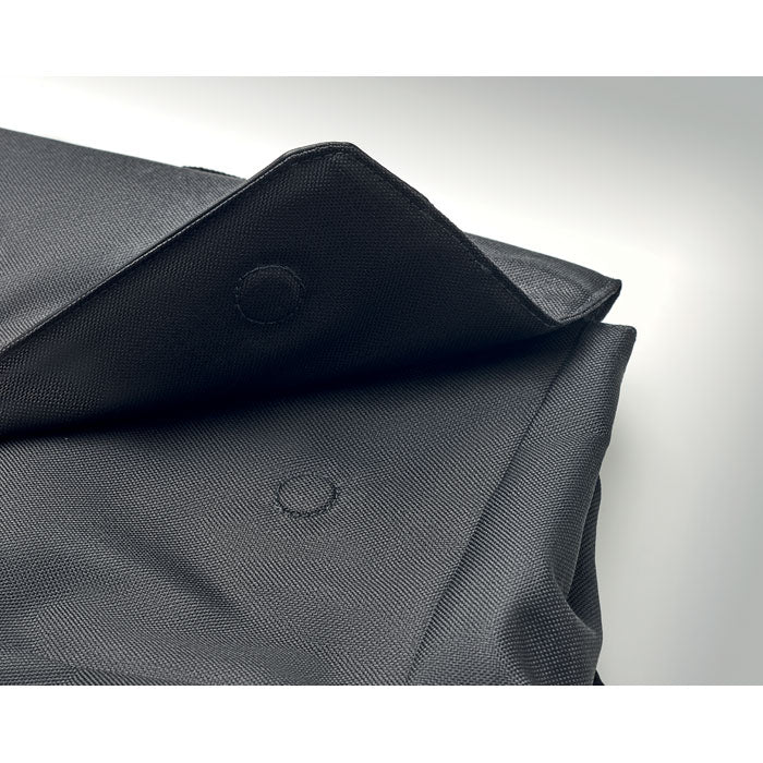 600D Rpet Laptop Backpack  Black and White London