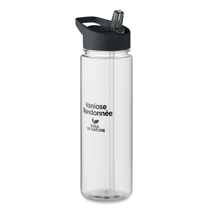 Recycled Straw Sports Bottle 650ml Black and White London®