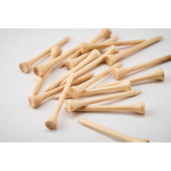 20 Bamboo Golf Tees Set  Black and White London