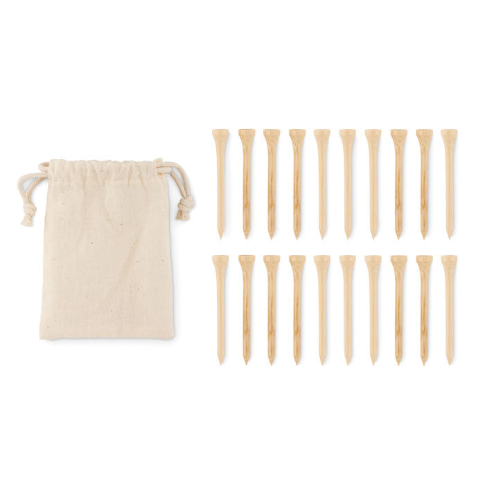 20 Bamboo Golf Tees Set  Black and White London