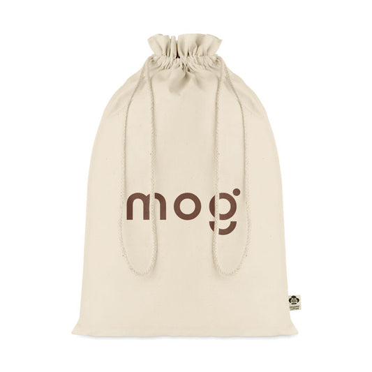 Large Organic Cotton Gift Bag  Black and White London