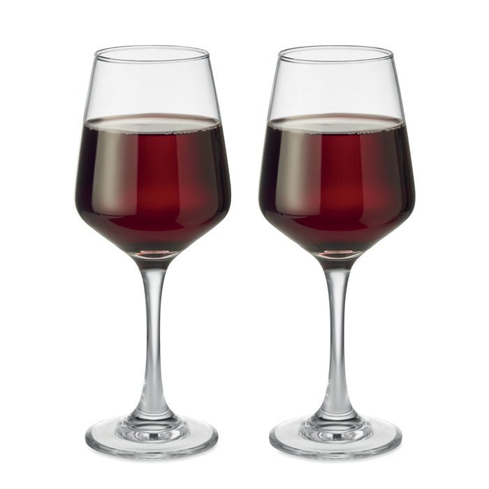 Set Of 2 Wine Glasses  Black and White London