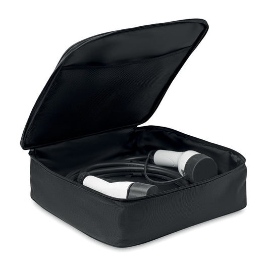 Electric Car Cable Storage Bag  Black and White London