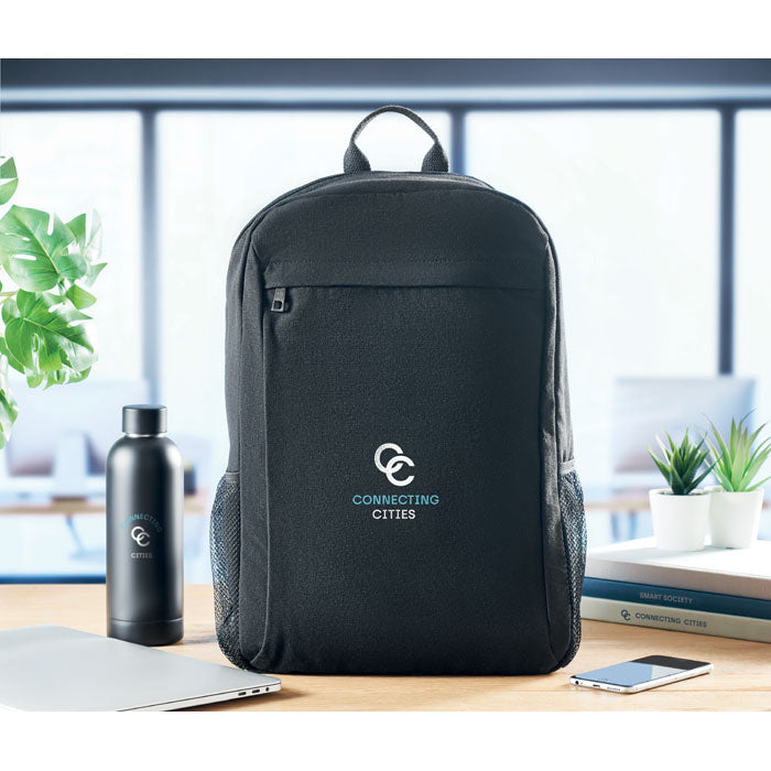 15 Inch Laptop Backpack  Black and White London
