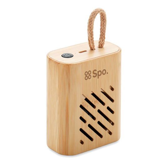 Engraved 3W Bamboo Wireless Speaker Speakers Black and White London