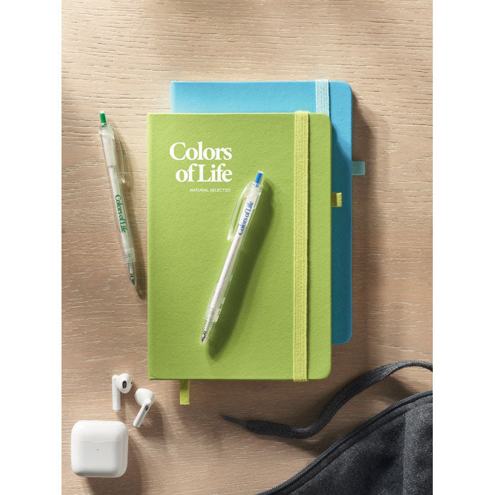 Recycled PU A5 Lined Notebook  Black and White London