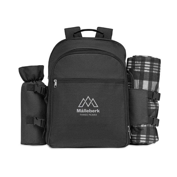 4 Person Picnic Backpack  Black and White London