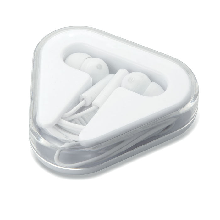 Earphones In Triangular Case Earphones & Headphones Black and White London