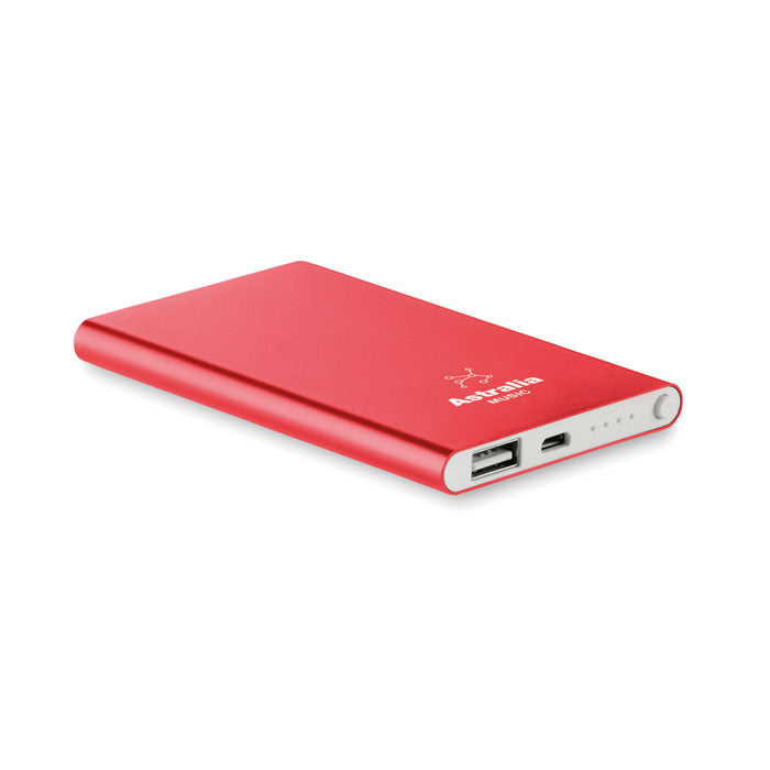 Flat Power Bank 4000 mAh  Black and White London