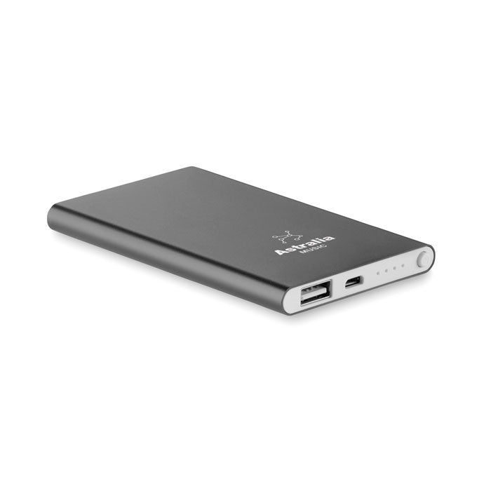 Flat Power Bank 4000 mAh  Black and White London