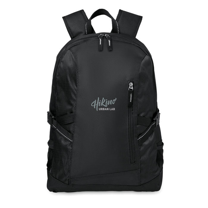 Polyester Computer Backpack  Black and White London