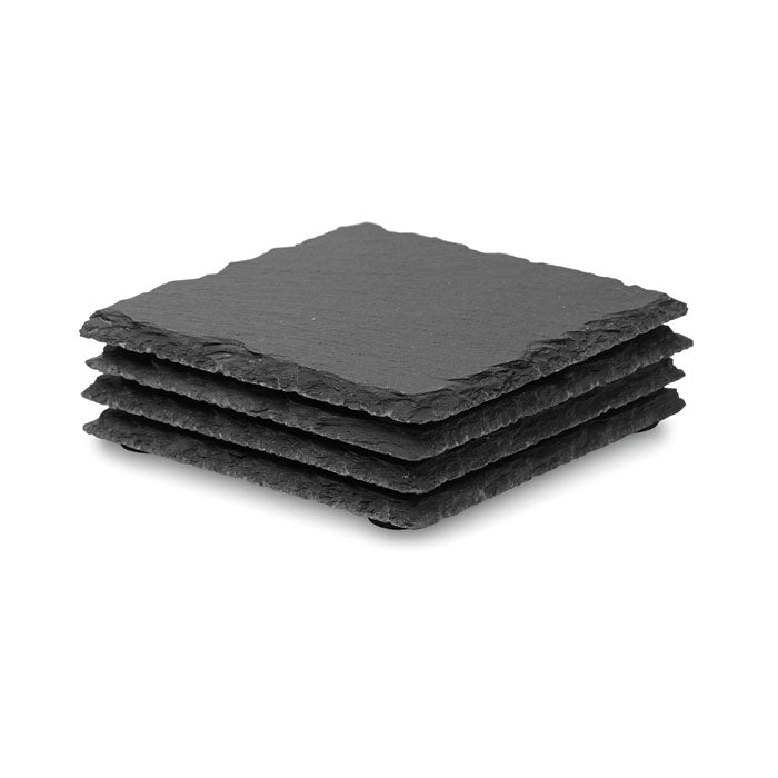 Slate Coasters  Black and White London