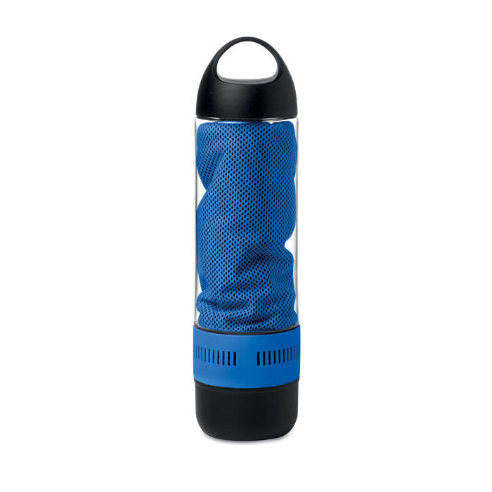 Fitness Bottle Set with 3-in-1 Sports Bottle, Wireless Speaker & Towel Speakers Black and White London