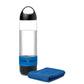 Fitness Bottle Set with 3-in-1 Sports Bottle, Wireless Speaker & Towel Speakers Black and White London